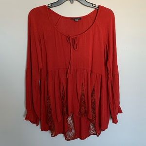 American eagle red blouse